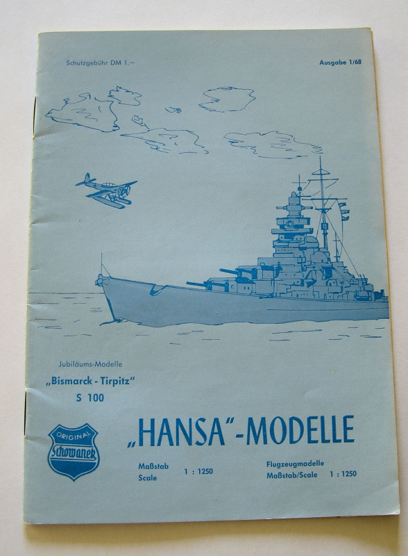 1/68 Katalog (1 St.) "Hansa" - Modelle + Flugzeugmodelle 1:1250 Schowanek